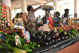 Marché Total de Brazzaville avant le départ