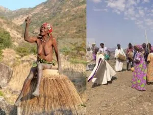 Randonneurs atteignant un sommet lors d'un trekking dans les montagnes du Cameroun